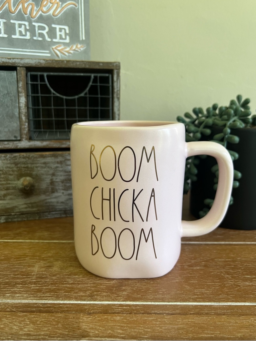 Rae Dunn Boom Chicka Boom Mug